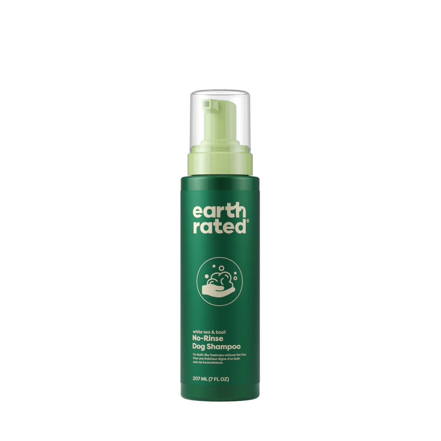 Earth Rated No Rinse Waterless Dog Shampoo, White Tea & Basil Scent, 7-Oz