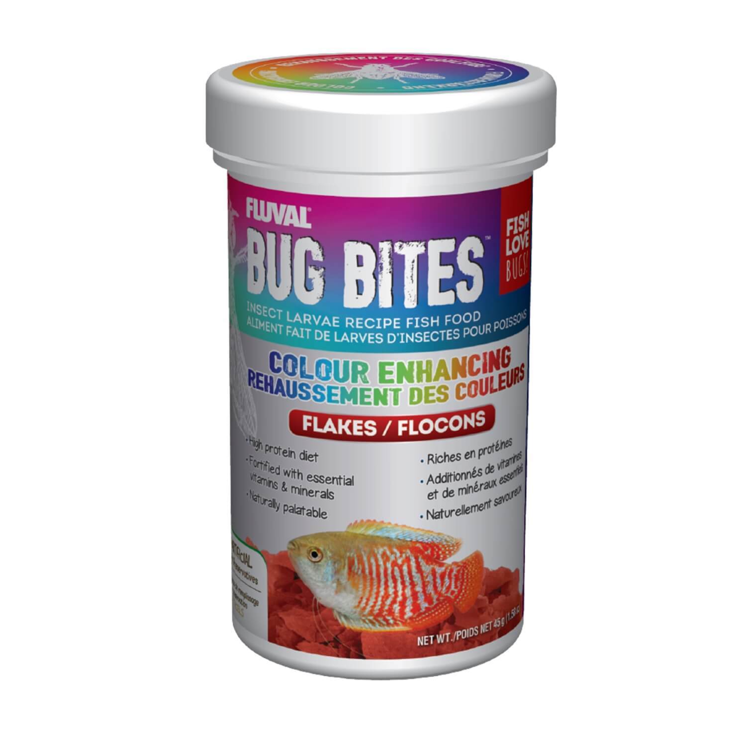 Fluval Bugbites Color Enhancing Flakes 1.58Oz