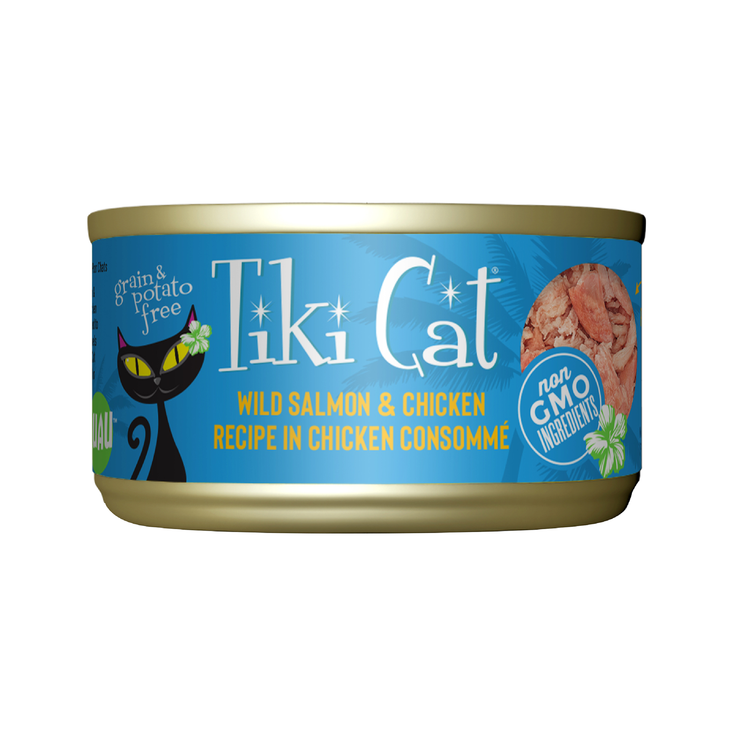 Tiki Cat Luau Wet Cat Food, Wild Salmon & Chicken, 2.8-Oz Can 12-Count
