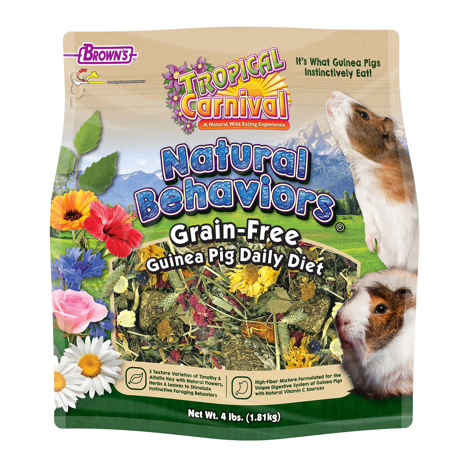 Tropical Carnival Natural Behaviors Grain-Free Guinea Pig Food