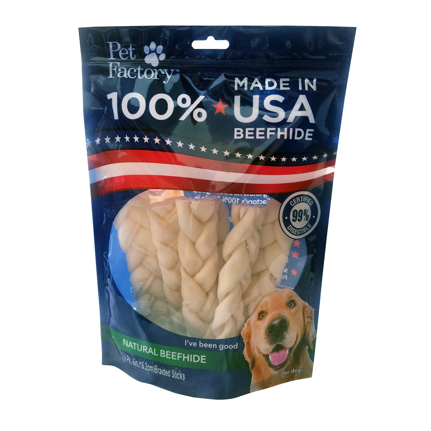 Pet Factory Braided Sticks Dog Treat