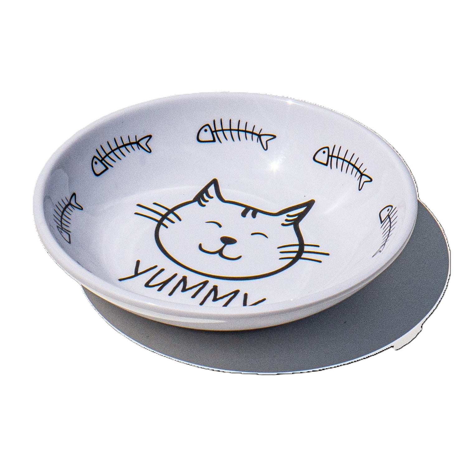 Abode Homewares Black & White Yummy Cat Bowl