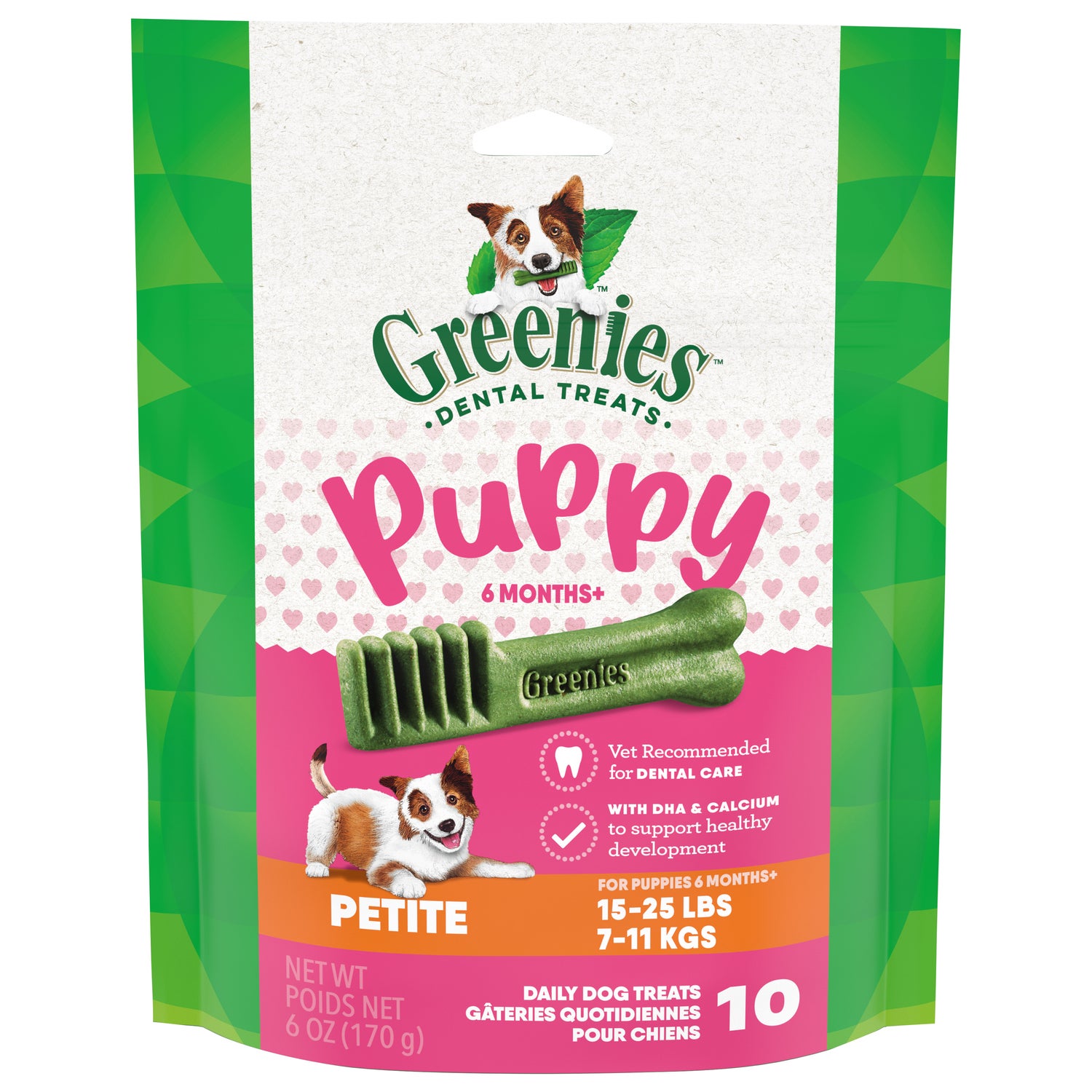 Greenies Dental Treats Petite 6+ Months Puppy Daily Dog Treats, 10 Count