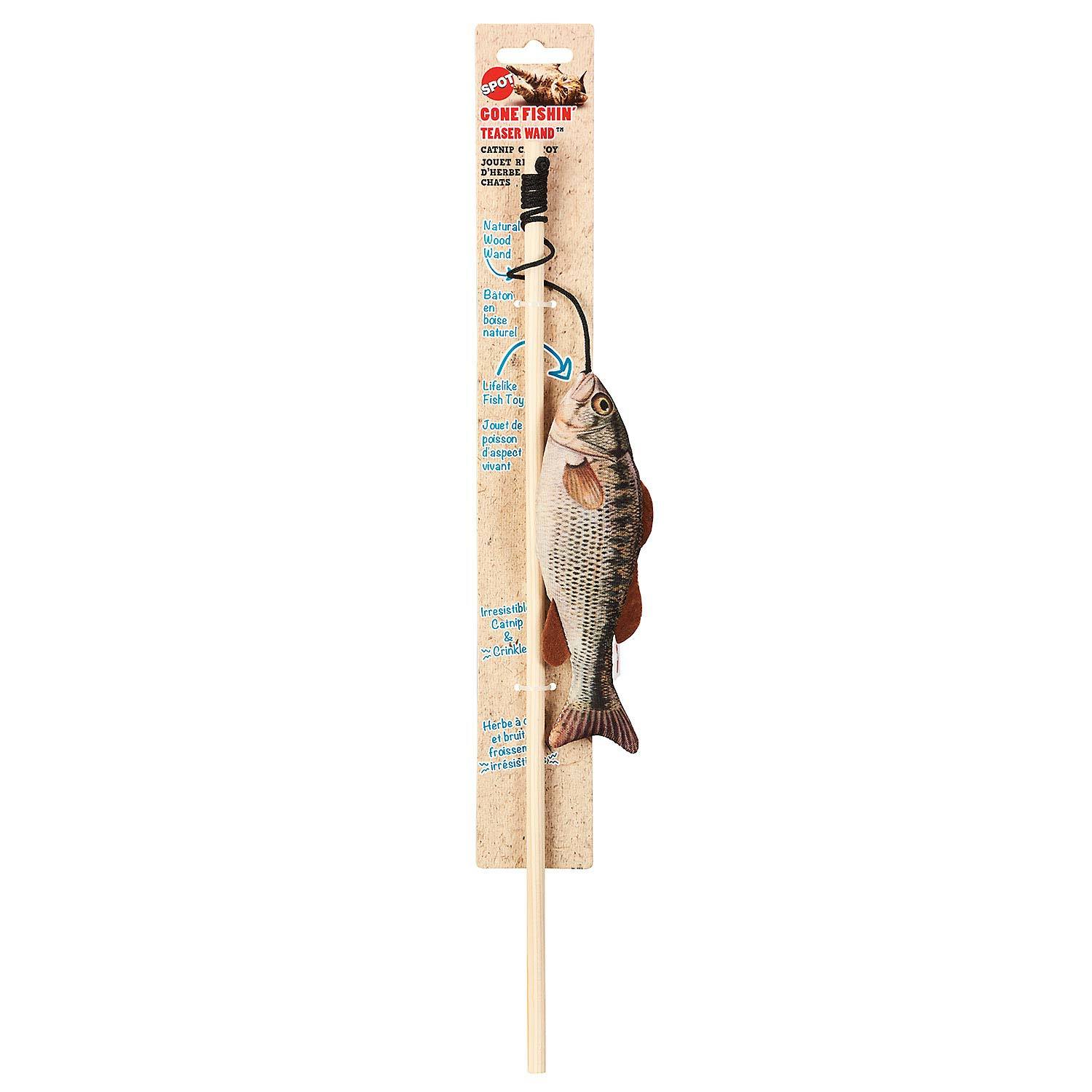 Spot Gone Fishin' Teaser Wand Cat Toy, Assorted